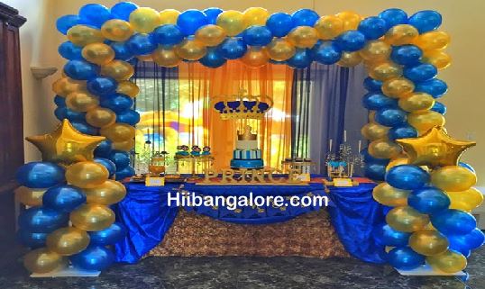 Simple royal prince theme balloon decorations bangalore