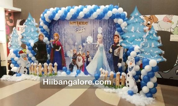 Frozen theme birthday decoration bangalore