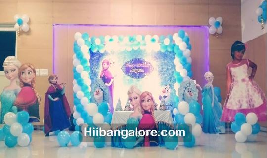 Girl baby frozen banner decoration bangalore