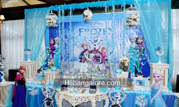 Crafted frozen theme birthday party bangalore