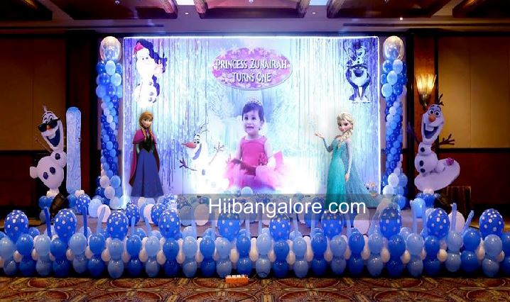 girl baby frozen theme decoration Bangalore