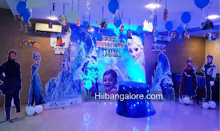Frozen theme balloon decorations bangalore