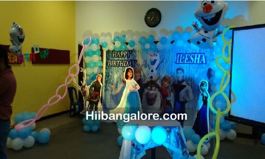 Frozen theme birthday banner decoration bangalore