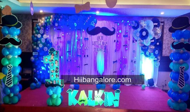 Baby boy Little Man theme decoration Bangalore