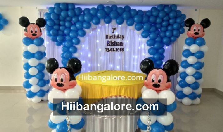 Mickey ears balloon decoration bengaluru