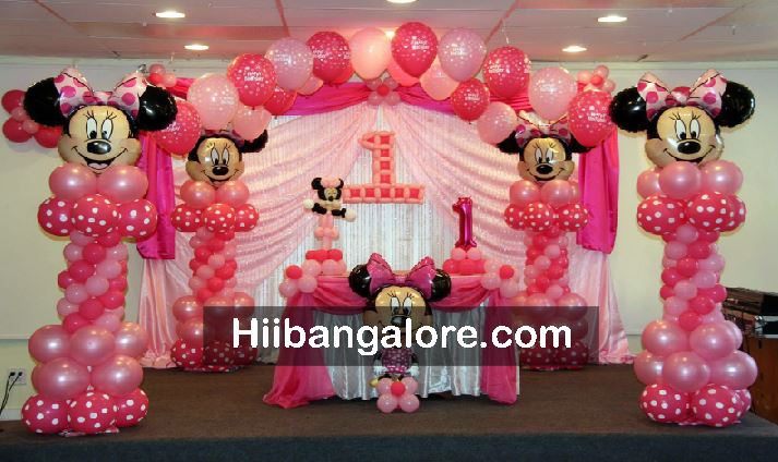 Minney mouse theme balloon decoration bangalore