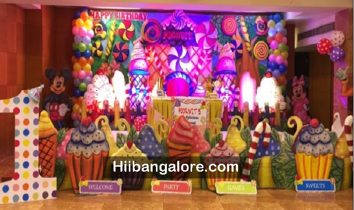 Mickey candy land decoration Bangalore