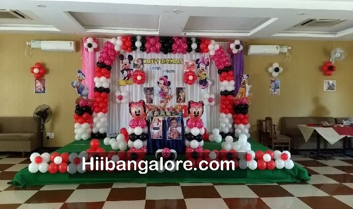 First birthday mickey mouse theme balloon decoration bangalore