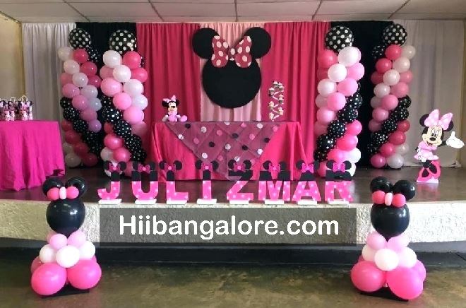 Minney mouse themed birthday party bangalore