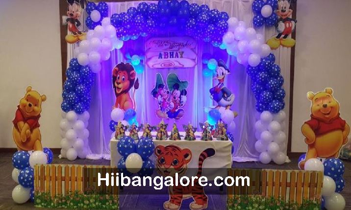 Jungle themed mickey mouse decoration bangalore