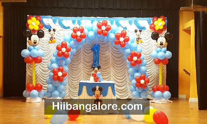 blue mickey mouse theme birthday decoration bengaluru