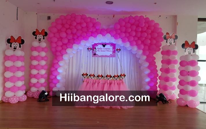 Minney mouse ears theme decoration bangalore - Best Birthday Party  Organisers, Balloon decorators, Birthday party Caterers in Bangalore