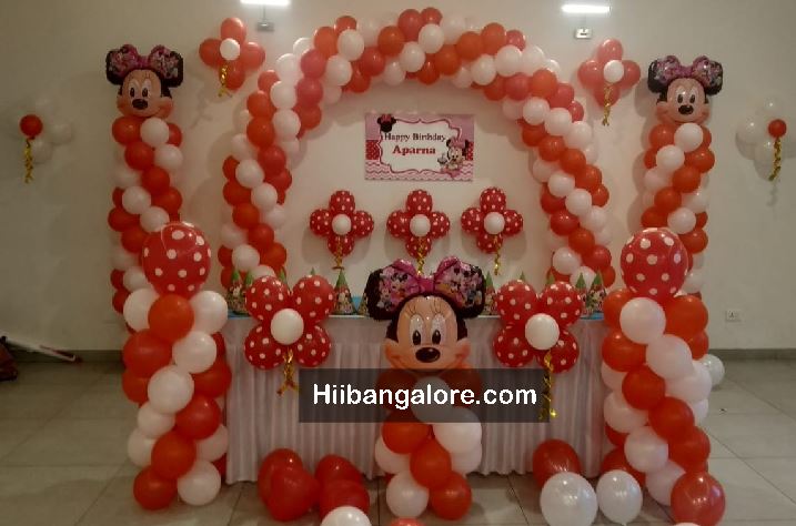 Basic mickey mouse theme birthday balloon decoration Bangalore