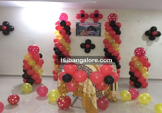 Angry birds simple balloon decorators Bangalore