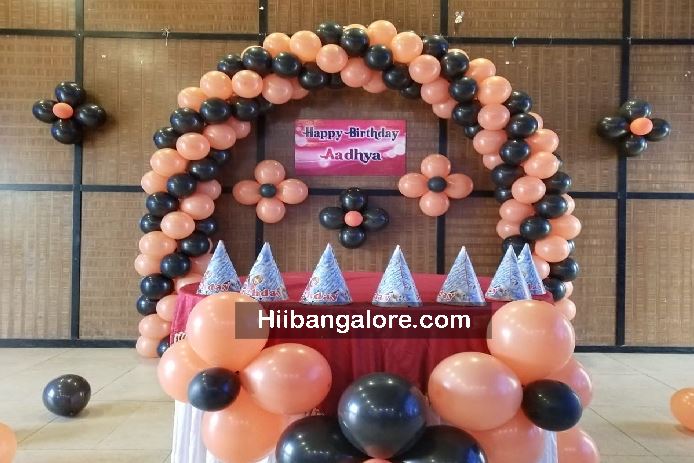 Peach color balloon decorators Bangalore