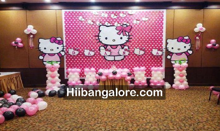 Hello kitty theme birthday banner decoration bangalore