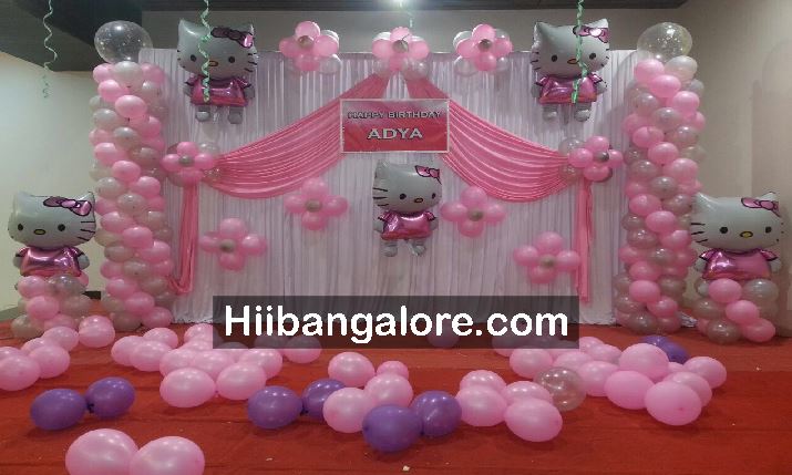 Hello kitty themed birthday party decoration bnagalore