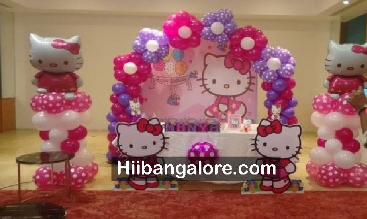 hello kitty theme balloon decoration bangallore