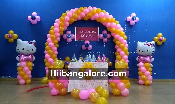 Hello kitty theme simple decoration Bangalore