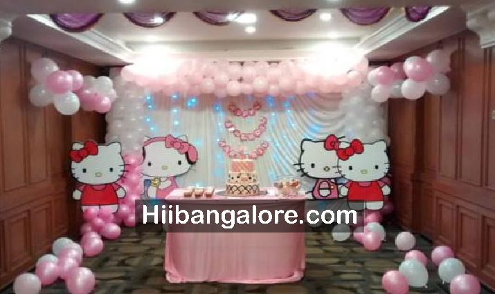 Hello kitty theme balloon decoration bangalore