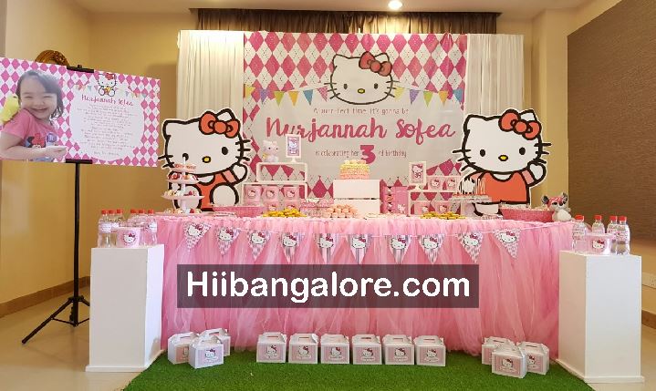 Hello kitty theme birthday party decoration bangalore