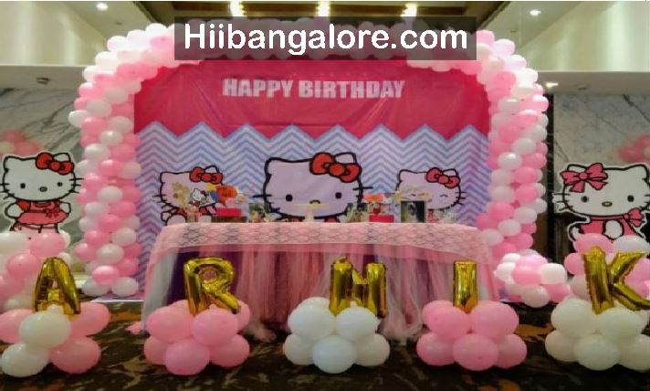 Hello kitt themed birthday party decoration Bangalore