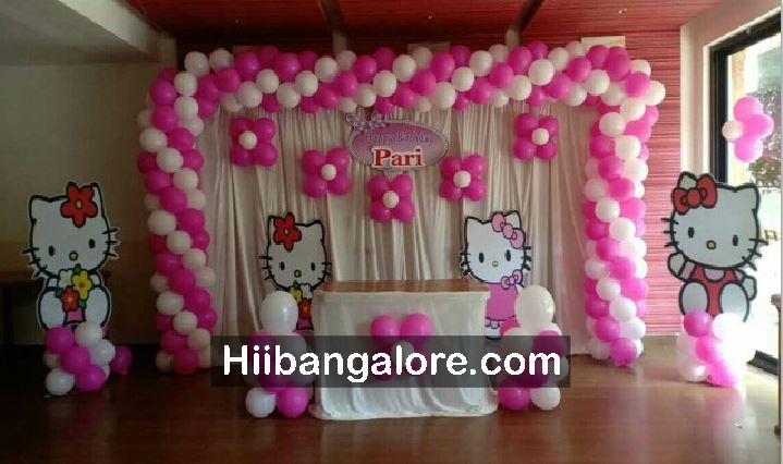 Hello kitty theme ballon decoration bangalore