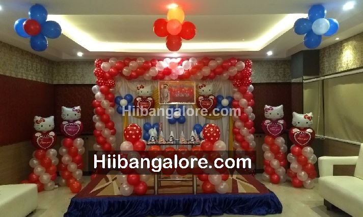 Elegant backdrop hello kitty theme decoration bangalore