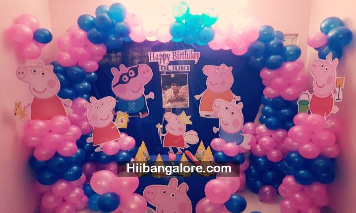 Peppa Pig Theme Decorations Best Birthday Party Organisers Balloon Decorators Birthday Party Caterers In Bangalore