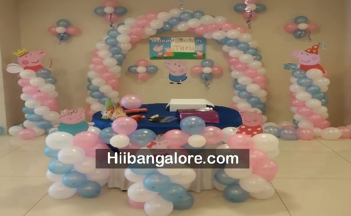 Basic peppa pig theme decoration bangalore