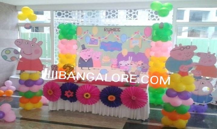 Birthday party in peppa pig theme bangalore