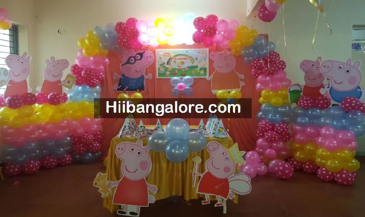 Peppa Pig Theme Birthday Party Decoration Bangalore