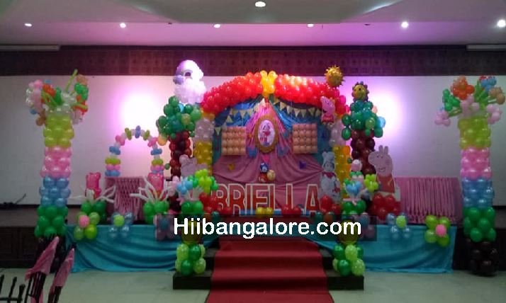 Peppa pig theme balloon decoration bangalore