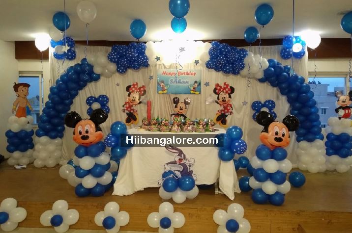Mickey mouse theme balloon decorators Bangalore