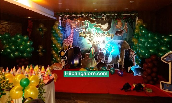 2d Jungle book theme birthday party decorators Bangalore