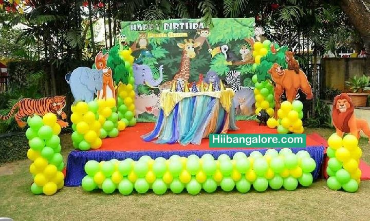 2d jungle theme birthday party decorators Bangalore