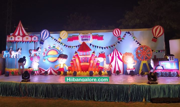 3D Carnival theme birthday party decorators Bangalore