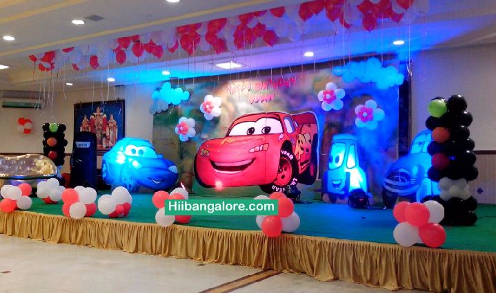 3D Cars theme birthday party decorators Bangalore