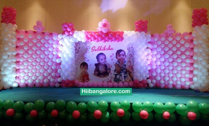 3D Princess castle theme birthday party decorators Bangalore