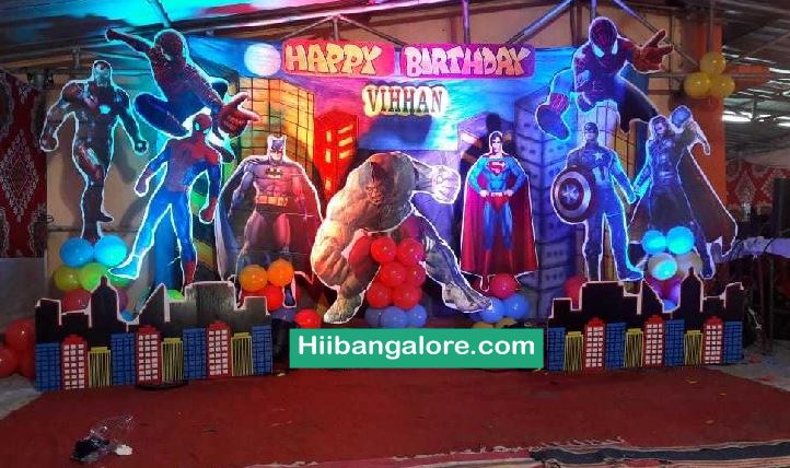 Avengers theme premium birthday party decorators Bangalore