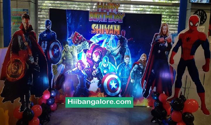 Avengers theme premium birthday party decorators in Bangalore