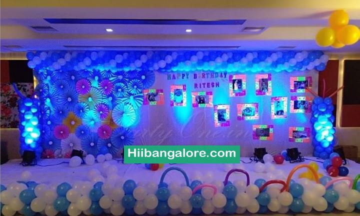 Baby photo theme premium birthday party balloon decorators Bangalore