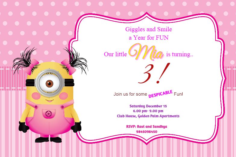 Birthday party invitation cost in Bangalore