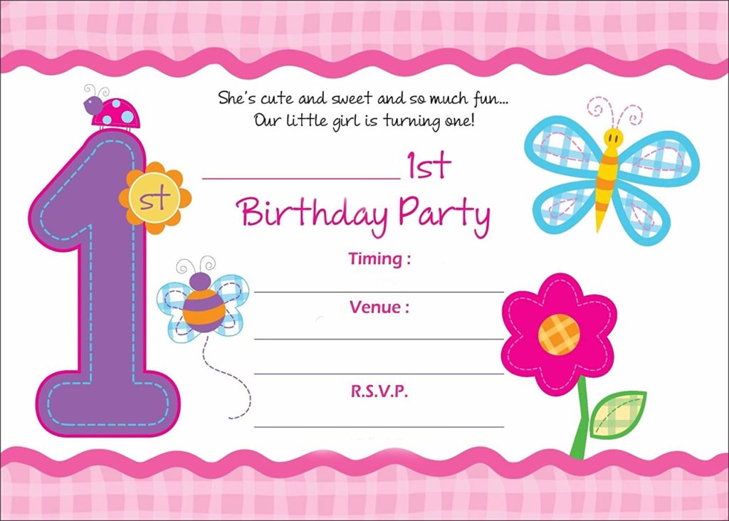 Free Printable First Birthday Cards