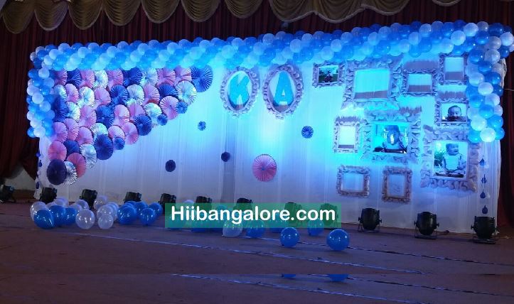 Boy baby premium birthday party balloon decorators Bangalore