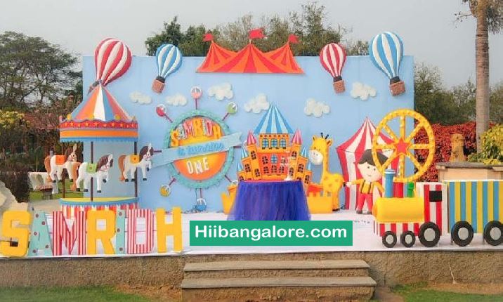 Carnival theme premium birthday party decorators Bangalore