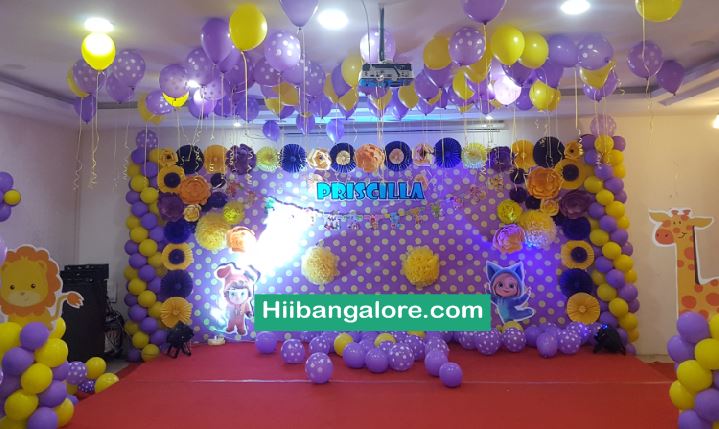 Dave and ava theme premium birthday party balloon decorators Bangalore