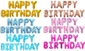 Happy Birthday foil balloons
