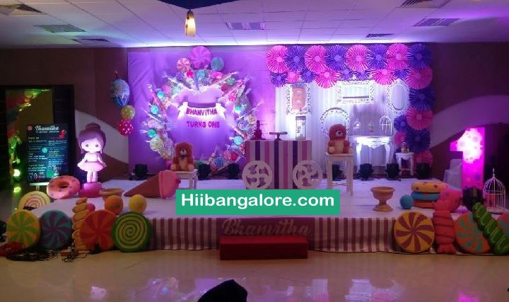Girl baby first birthday party premium decorators Bangalore