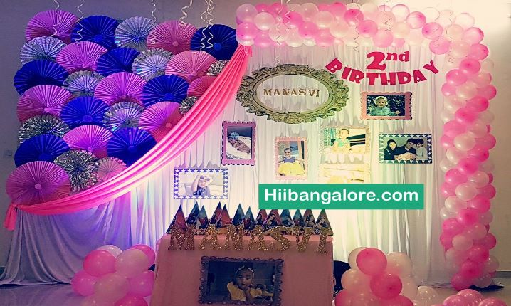 Girl baby premium frames theme balloon decorators Bangalore